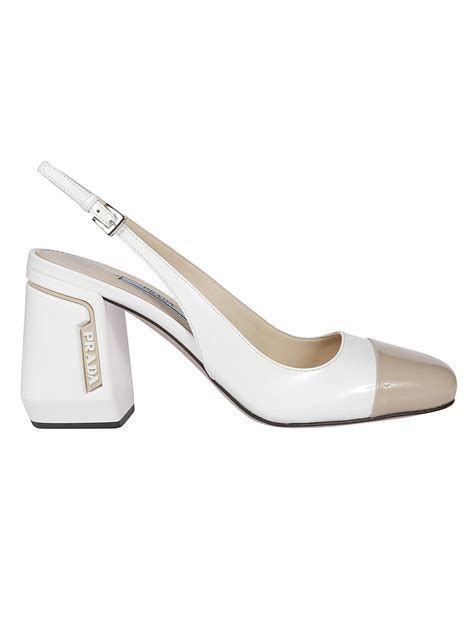 prada white block heels|Prada heels platform.